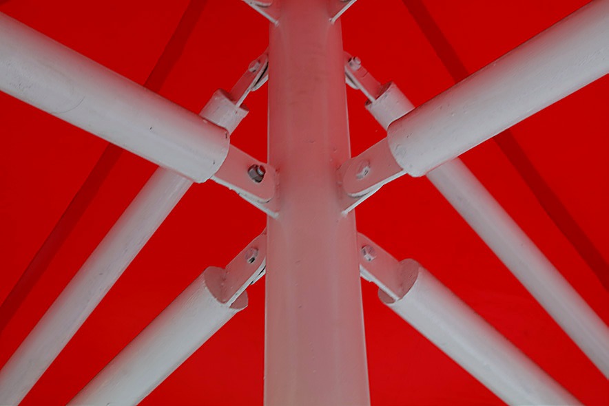 Steel Center Pole Membrane Structure Umbrella