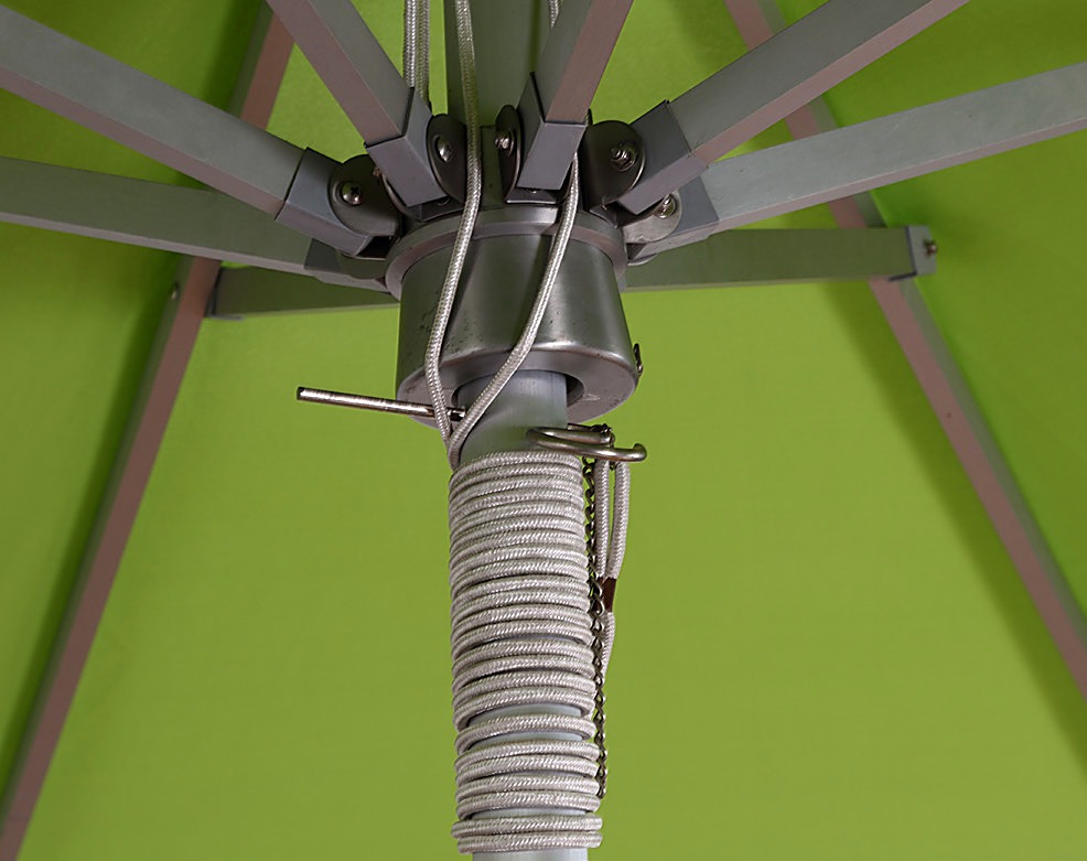 48mm Pole Pulley System Luxury Aluminum Umbrella
