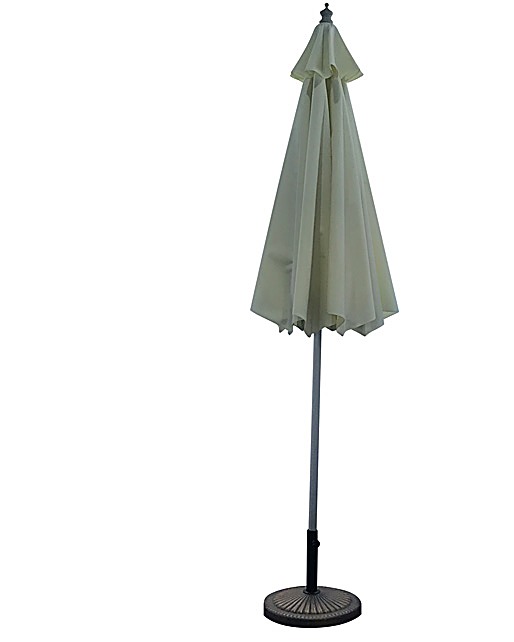 38mm Pole Pulley System Brushed Aluminum Umbrella